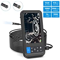 Cámara de Inspección- ROTEK Endoscopio Lente dual Cámara de Endoscopio Pantalla IPS de 4-5 Pulgadas 1080P HD Boroscopio…
